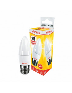 Светодиодная LED лампа свіча 6w 220В E27 4100К Sokol