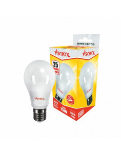 Светодиодная LED лампа A65 15w 220В E27 4100К Sokol