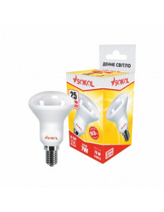 Светодиодная LED лампа R50 AL 7w 220В E14 4100К Sokol