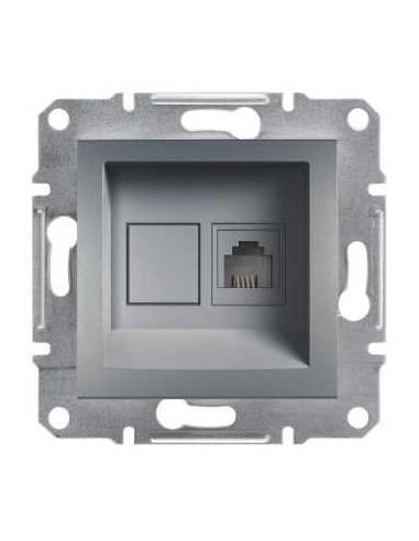 Розетка Schneider Asfora TF 4-конт концевая сталь EPH4100162