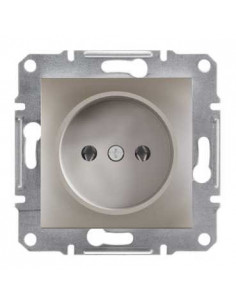 Розетка Schneider Asfora без заземления бронза EPH3000169