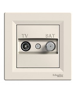 Розетка Schneider Asfora TV-SAT концевая крем EPH3400123