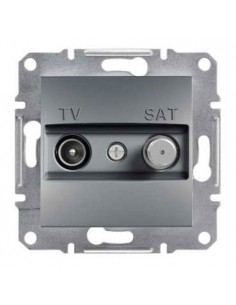 Розетка Schneider Asfora TV-SAT концевая сталь EPH3400462