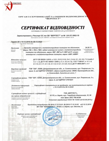 Провод ШВВП 2х1.0 ГОСТ Sokol
