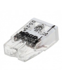 Клема WAGO COMPACT для распред коробок 2x2,5, прозрачная/белая