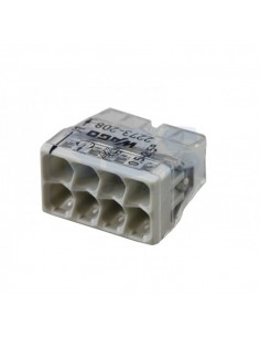 Клема WAGO COMPACT для распред коробок 8x2,5, прозрачная/серая