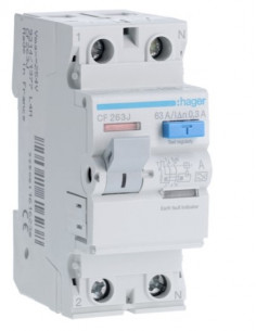 Дифреле HAGER 2-п CF263J 63A 300mA A