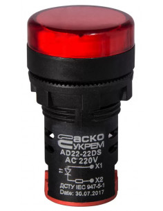 Светодиодная матрица AD22-22DS, красная 220В АC, АсКо