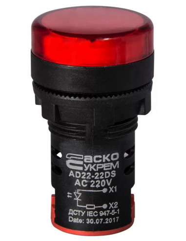 Светодиодная матрица AD22-22DS, красная 220В АC, АсКо