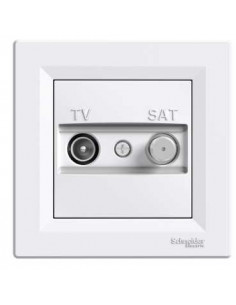 Розетка Schneider Asfora TV-SAT концевая белая EPH3400121