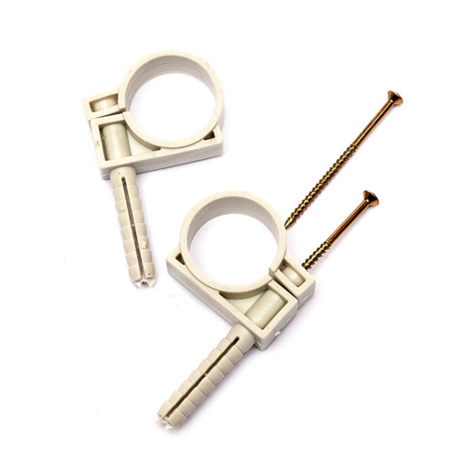Обойма д/труб и кабеля D32-34мм с ударным саморезом.