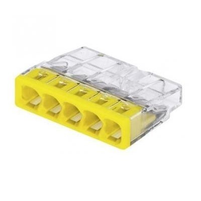 Клемма COMPACT для распад коробок 5X2,5, прозрачная/желтая с пастой, 2273-245, WAGO