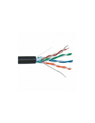 Кабель витая пара FTP Cat 5e медный черный Dialan