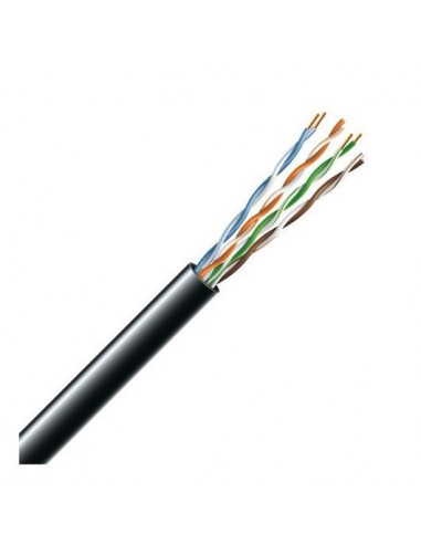 Кабель витая пара UTP Cat 5e медь 4 пары черный Dialan