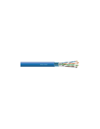 Кабель сетевой ,витая пара FTP 305m cat.5e CCA (25%) 4 pairs 0.51mm + Al foil + BLUE