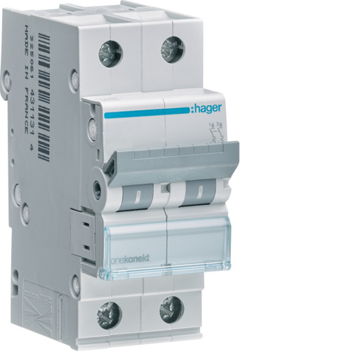 Автоматический выключатель MCN206 2P 6 кА C-6A 2M HAGER