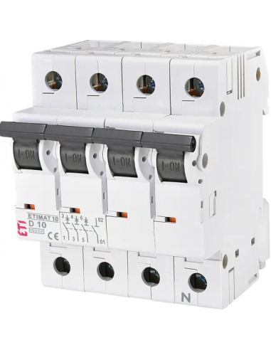 Авт. выключатель ETIMAT 10 3p+N D 10A (10kA)