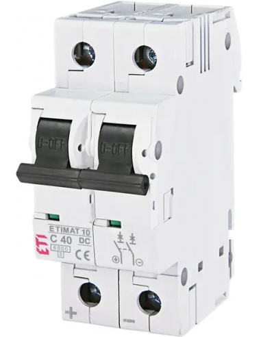 Авт. выключатель ETIMAT 10 DC 2p C 0,5A (6 kA)