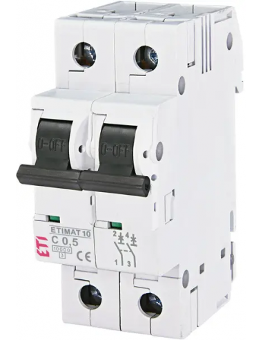 Авт. выключатель ETIMAT 10 2p C 10А (10 kA)