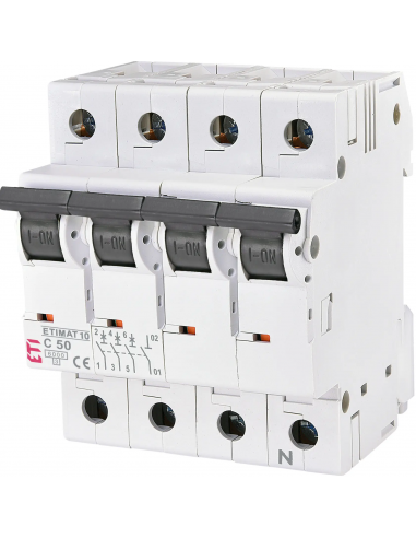 Авт. выключатель ETIMAT 10 3p+N C 50А (6 kA)