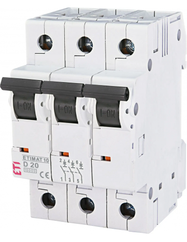 Авт. выключатель ETIMAT 10 3p D 2А (10 kA)