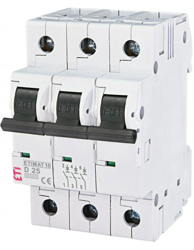 Авт. выключатель ETIMAT 10 3p D 32А (10 kA)