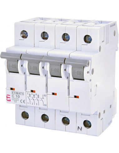 Авт. выключатель ETIMAT 6 3p+N C 4A (6kA)