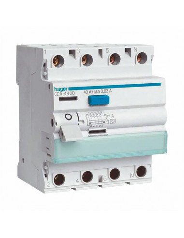 Устройство защитного отключения Hager 4P 25A 30mA A CD425J