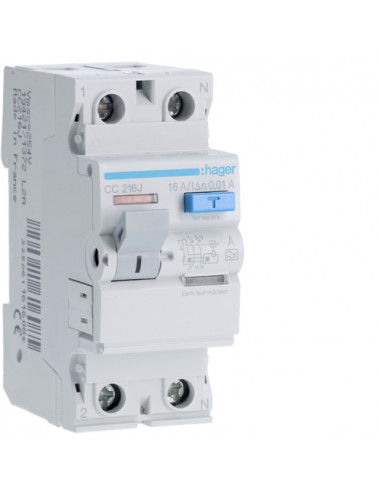 Устройство защитного отключения Hager 2P 16A 10mA A CC216J
