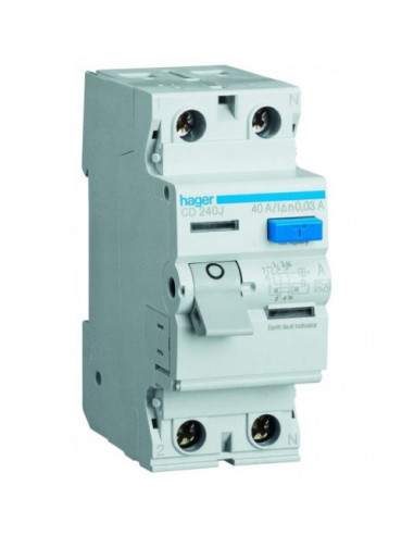 Устройство защитного отключения  HAGER 2-п CD241J 40A 30mA АС