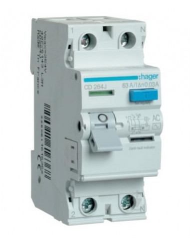 Устройство защитного отключения 2Р 63A 30mA AС CD264J Hager