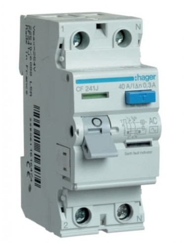 Устройство защитного отключения  HAGER 2-п CF241J 40A 300mA АС