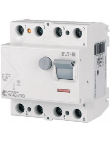 Дифференциальный автомат 4Р 63A 6 кА 30mA HNC Eaton