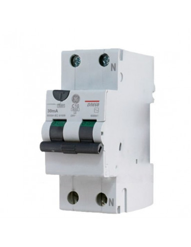 Диф. автом. выключатель DM60C10/030 2P AC, 6kA