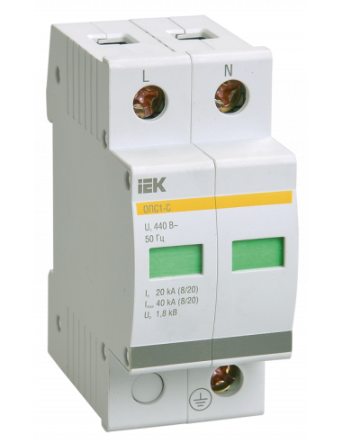 Ограничитель импульсных напряжений ОПС1 2Р D 5/10кА 230B IEK
