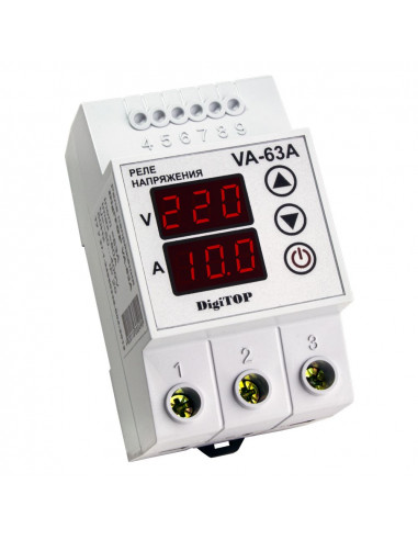 Реле напряжения с контролем тока VA-63A