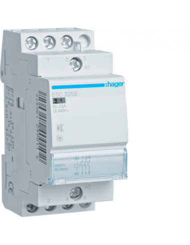 Контактор бесшумний 25A, 3НВ, 230В ESC325S