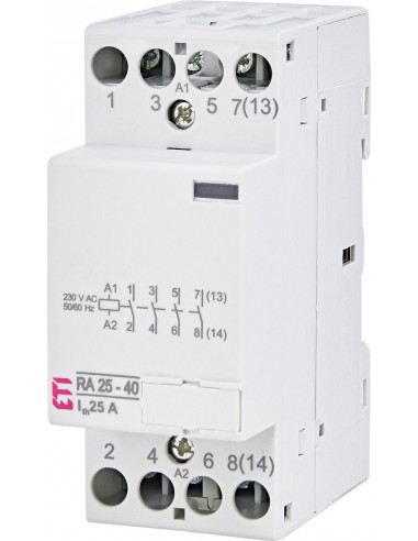 Контактор 25А, 220В, 4но RA 25-40 230V AC ETI 2464094