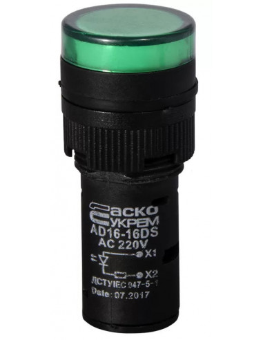 Светодиодная матрица AD16-16DS, зеленая 220В АC, АсКо