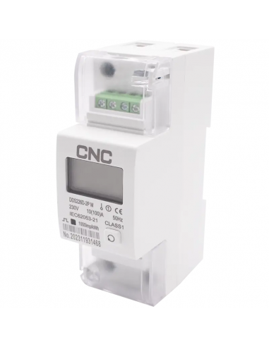 Модульный однофазный счетчик электроэнергии DDS226D-2P M, LCD дисплей, порт RS485, 230В, 100А
