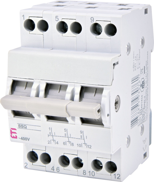 Переключатель трехпозиционный SSQ 340 "1-0-2", 3P 40А