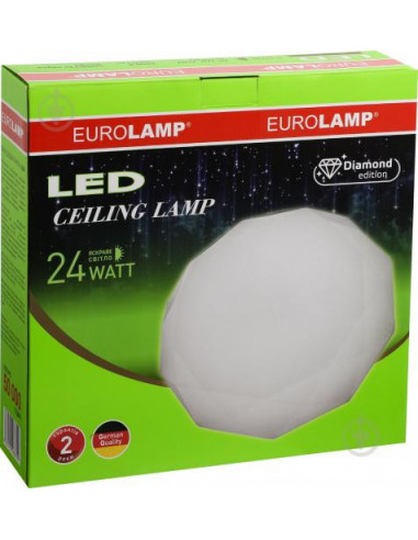 Светильник светодиодный Eurolamp 24 Вт белый матовый 4000К LED-NLP-24/4(F)