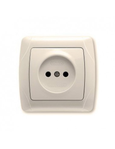 Розетка без заземления крем глянцевая IP20 VIKO Carmen 90562007