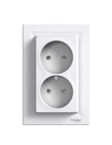 Розетка без заземления белая Schneider Asfora EPH9700121