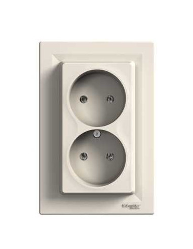 Розетка без заземления крем Schneider Asfora EPH9700123