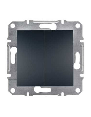 Выключатель проходной антрацит Schneider Asfora EPH0600171
