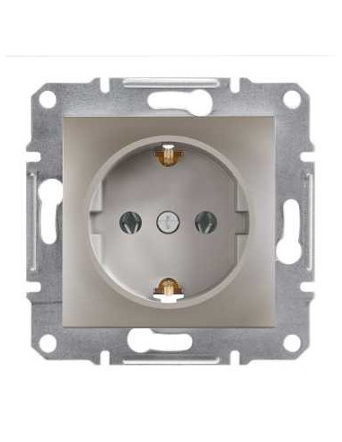 Розетка Schneider Asfora с заземлением бронза EPH2900169