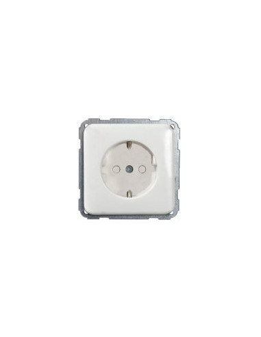Розетка с з/к с защитой контактов белая REGINA, 16А/230В