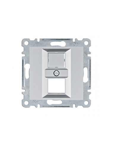 Панель двойная для RJ12/RJ45 Lumina, серебрянная