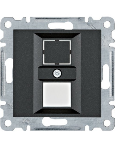 Панель двойная для RJ12/RJ45 Lumina, черная